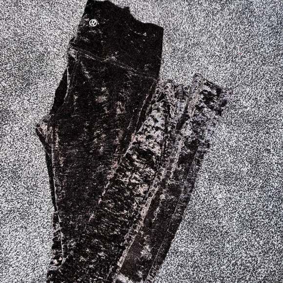 Lululemon H/R leggings Wunder Under, special edition Coffee Press Crushed Velvet - Picture 9 of 13